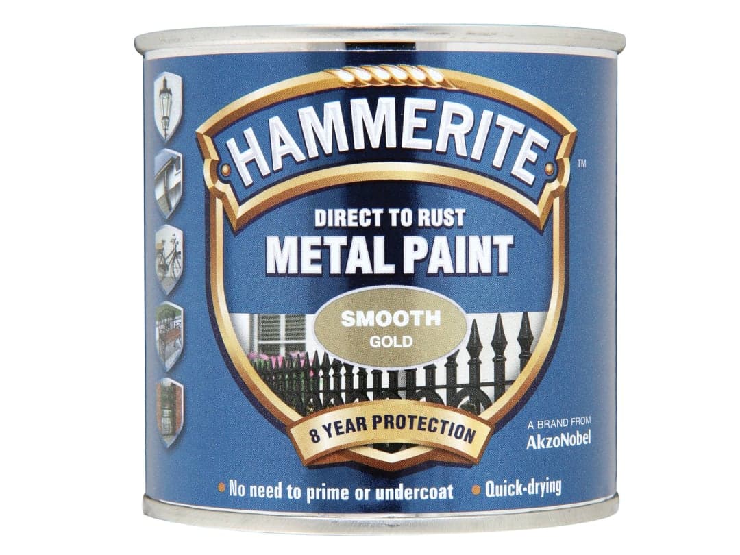 Hammerite Direct To Metal Smooth Gold 250ml 5084847