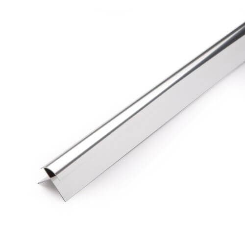 Guardian Internal Cladding Aluminium External Corner - 2400mm Silver - For 10mm Bathroom/Shower/Kitchen/Ceiling Panels