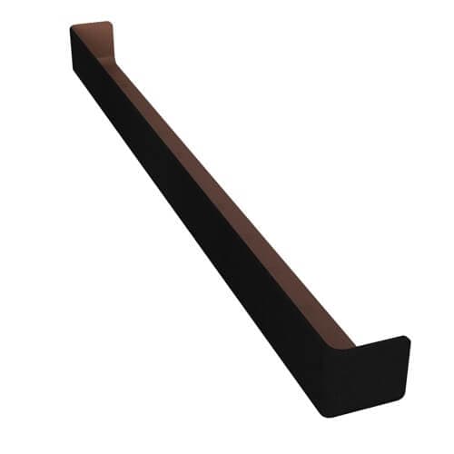 Black Ash Woodgrain Fascia Board Double End Corner - 600mm x 45mm