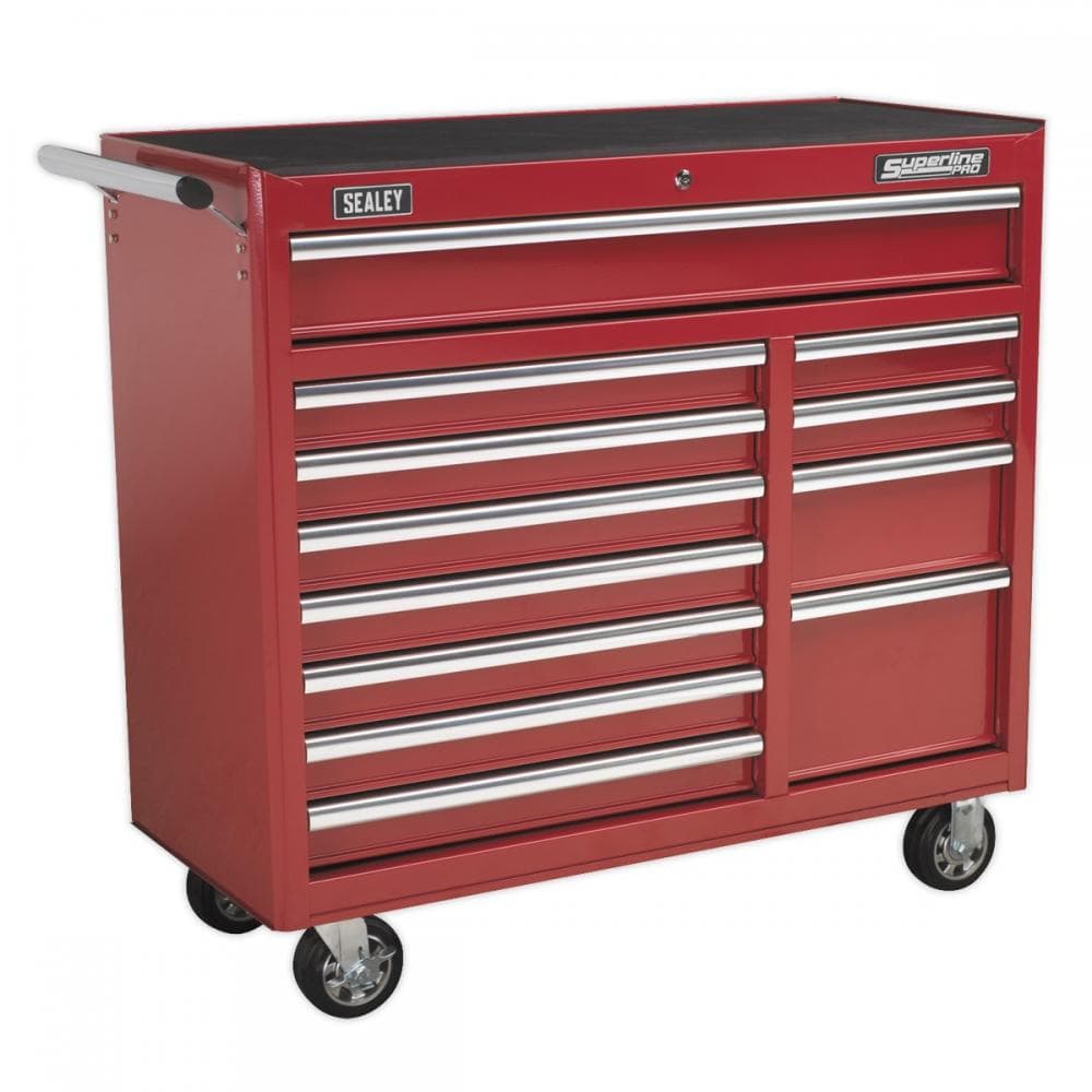 Sealey AP41120 Rollcab 12 Drawer With Ball-Bearing Slides Heavy-Duty - Red