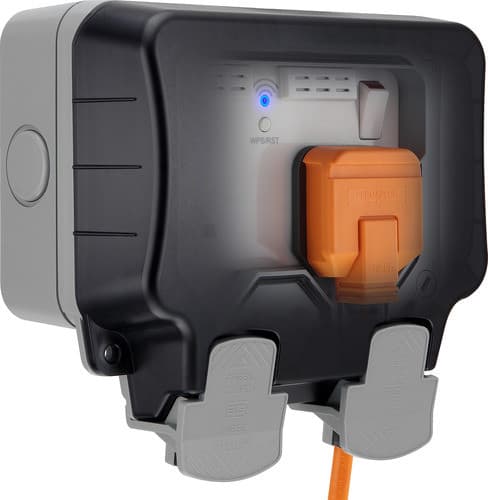 Nexus Storm Ip66 Weatherproof Double Switched 13A Power Socket + Wifi Repeater WP22WR-02