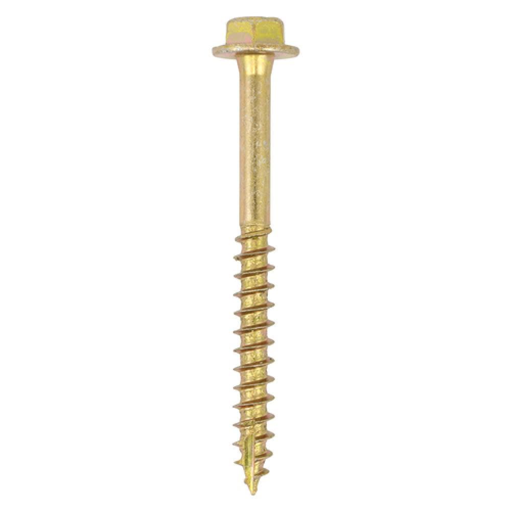Timco 680SCSYP Solo Coach Screws - Hex Flange - Yellow 6.0 X 80 TIMpac 10