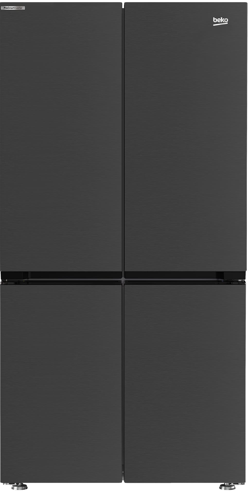 Beko American Style Side By Side Fridge Freezer with LED Display Black Steel 978mm - GN446224DVPZ