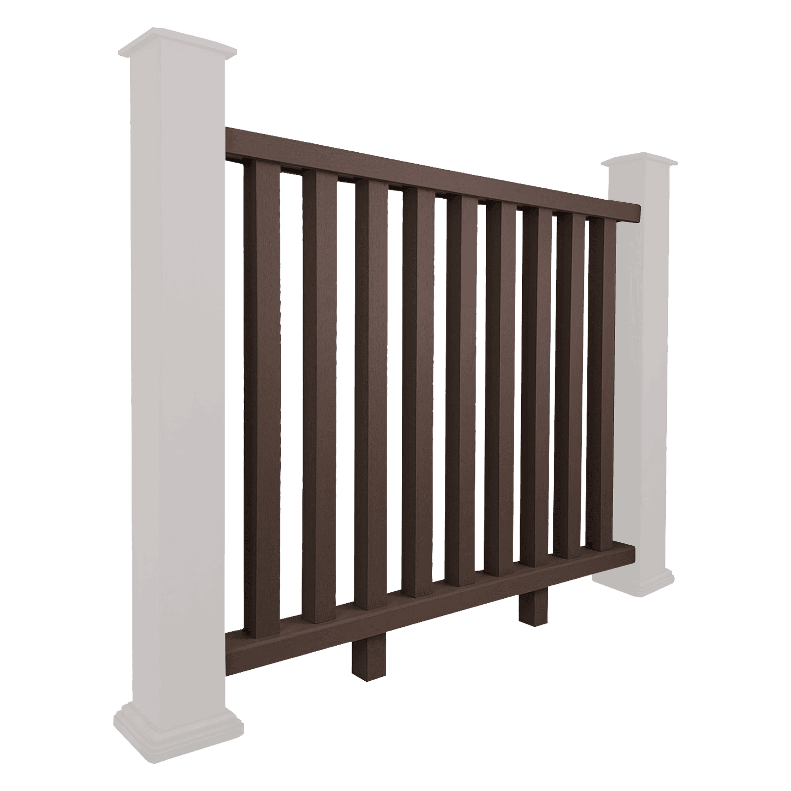 Brown Composite Balustrade Railing - Mocha 1.2m