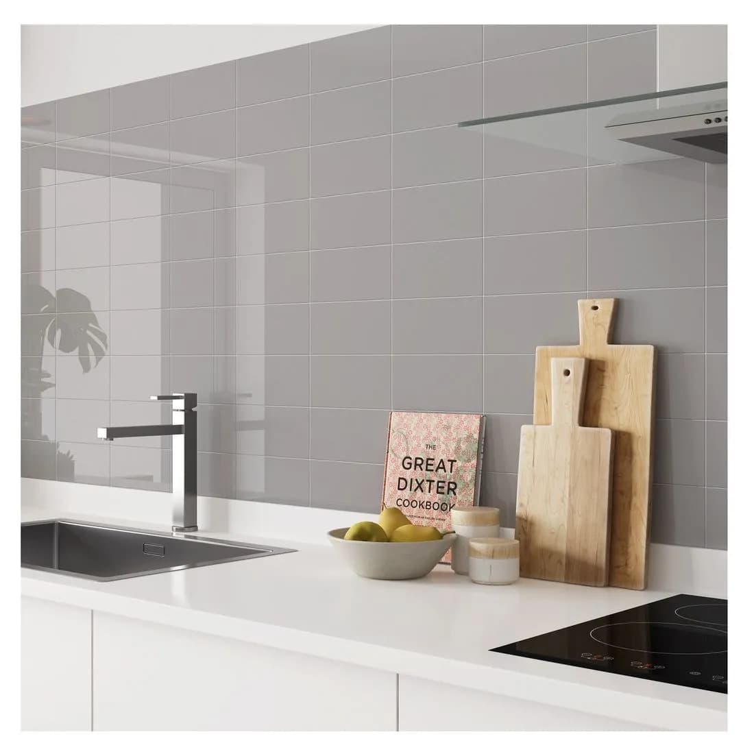 Liso Ceramic Wall Tile Arctic Grey 100 X 200Mm 1M2 Pk50