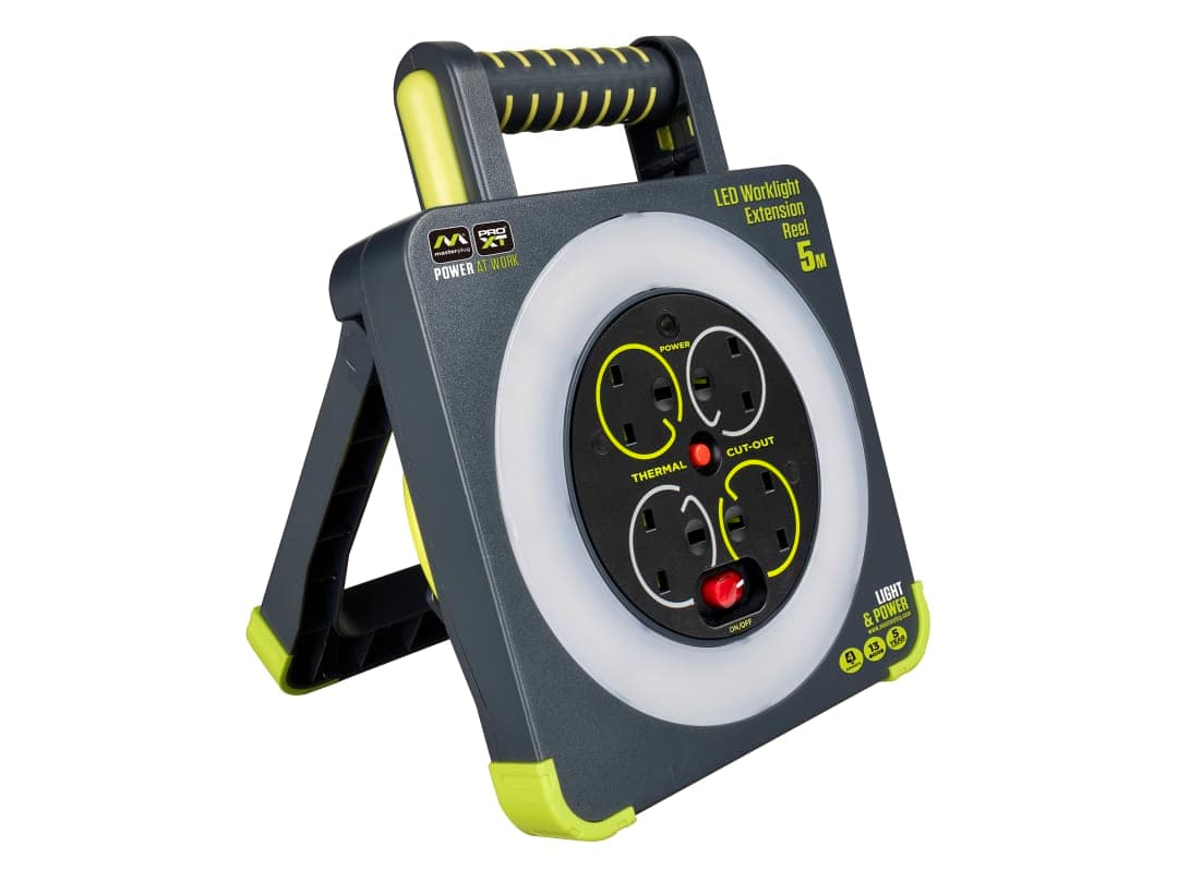 Masterplug Work Light Cable Reel 240V 13A 4-Socket 5m WLU05134SL-PX