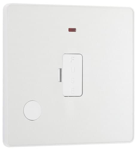 Screwless Flatplate Brushed Steel Single Switched 13A Power Socket With Usb Charging - 2X Usb Sockets (2.1A) FBS21U2W-01