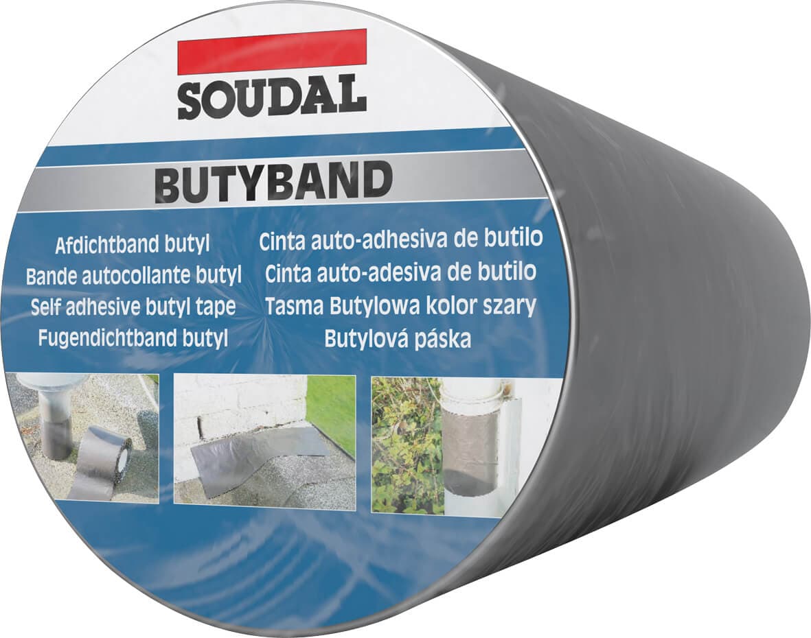 Soudal Butyband Butyl Flashing Tape Aluminium 10M 111087