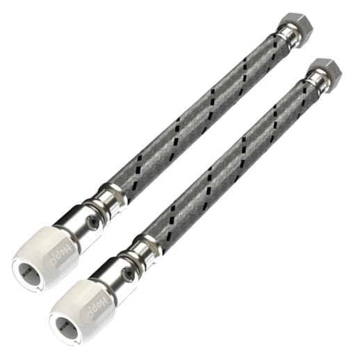 Hep2O Flexible Tap Connector Valve 300mm X 15mm X 1/2 HD125E/15W Qty 2