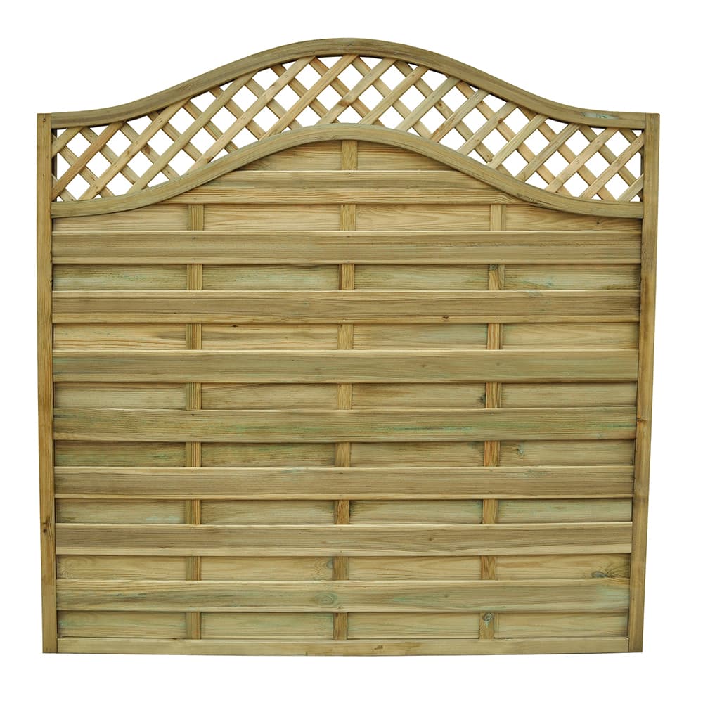 Pressure Treated Decorative Europa Prague Fence Panel 6ft x 6ft Pack of 5