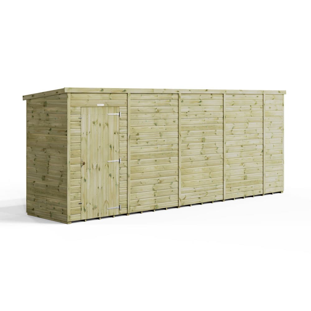 Powersheds 18x4 Premium Powersheds Pent No Windows