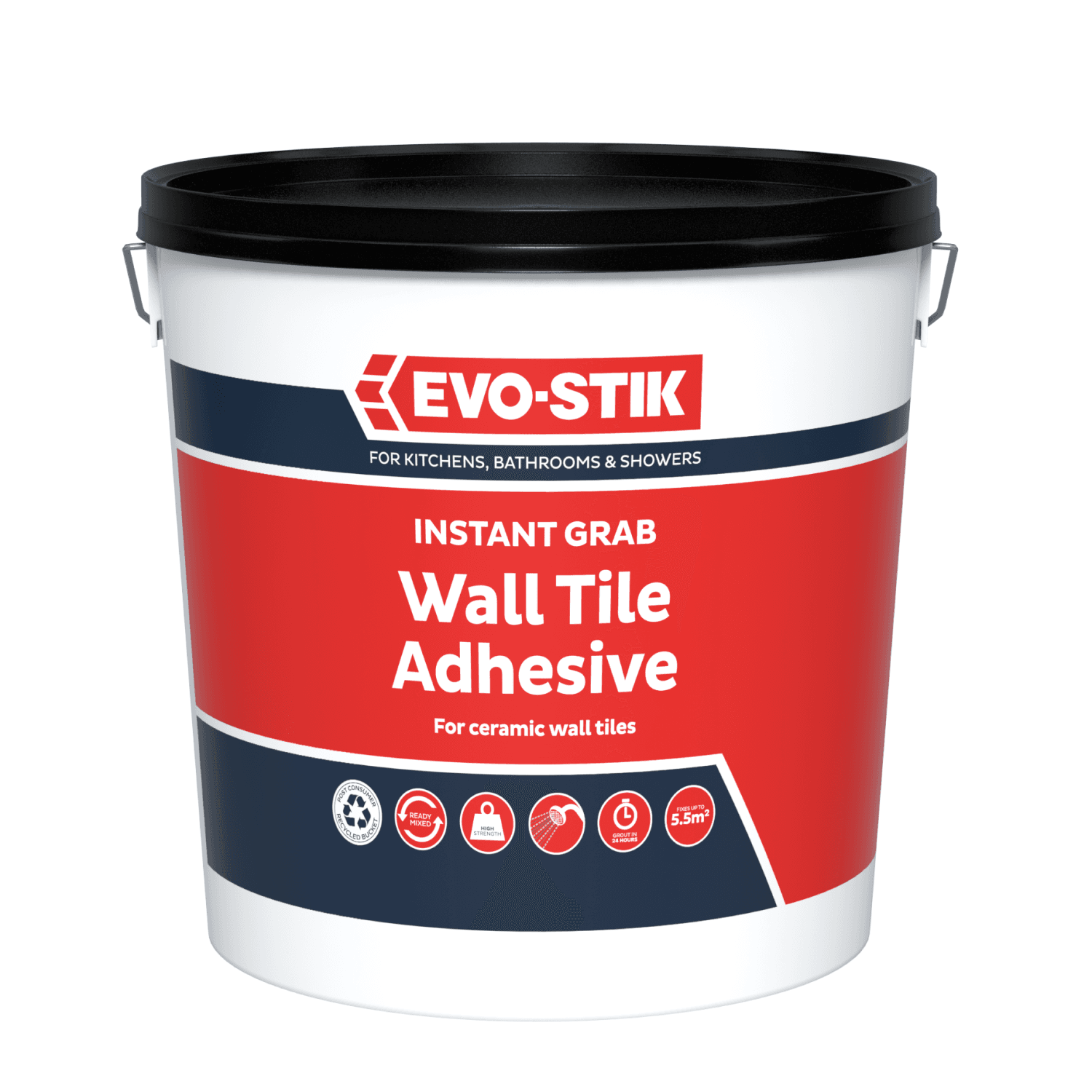 Evo-Stik Evo-Stick 30812628 Instant Grab Wall Tile Adhesive 5L Natural