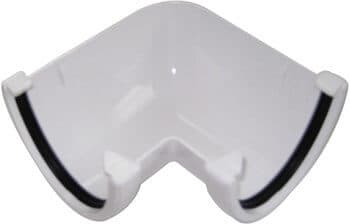 FloPlast Deepflow/ Hi-Cap Gutter Angle - 90 Degree x 115mm x 75mm White