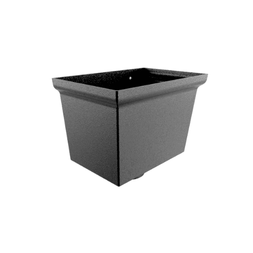 Cast Aluminium Round Centurian Small Hopper - 76mm PPC Finish Black (9005 Leatherette)