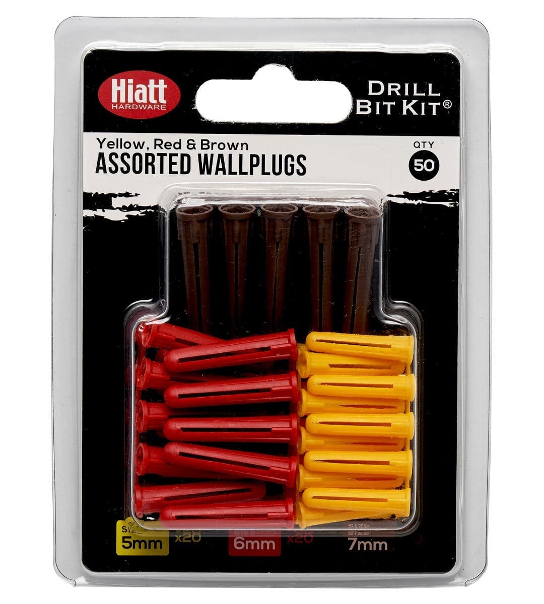 Wallplug Pack - Assorted Sizes - Pack of 50 - Hardware Solutions