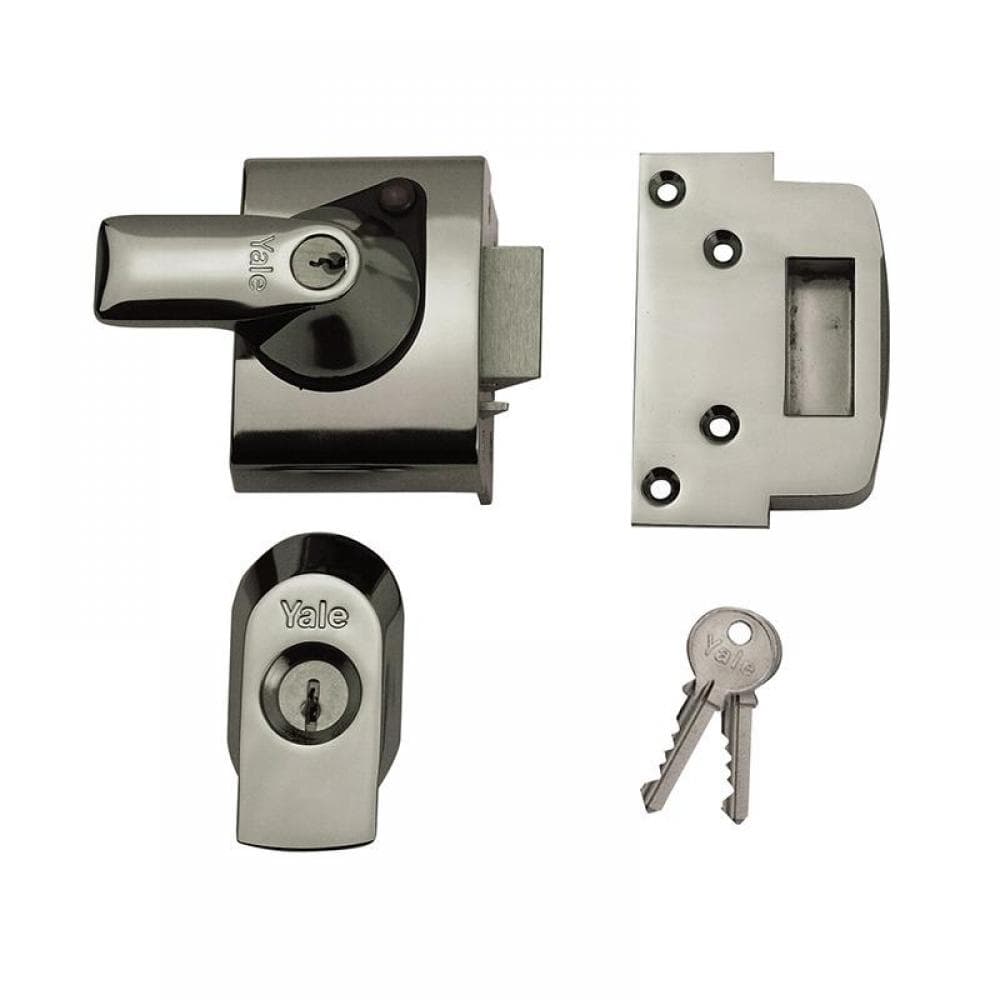 Yale Locks 630020005162 Bs2 Nightlatch British Standard Lock 40Mm Backset Chrome Finish Visi