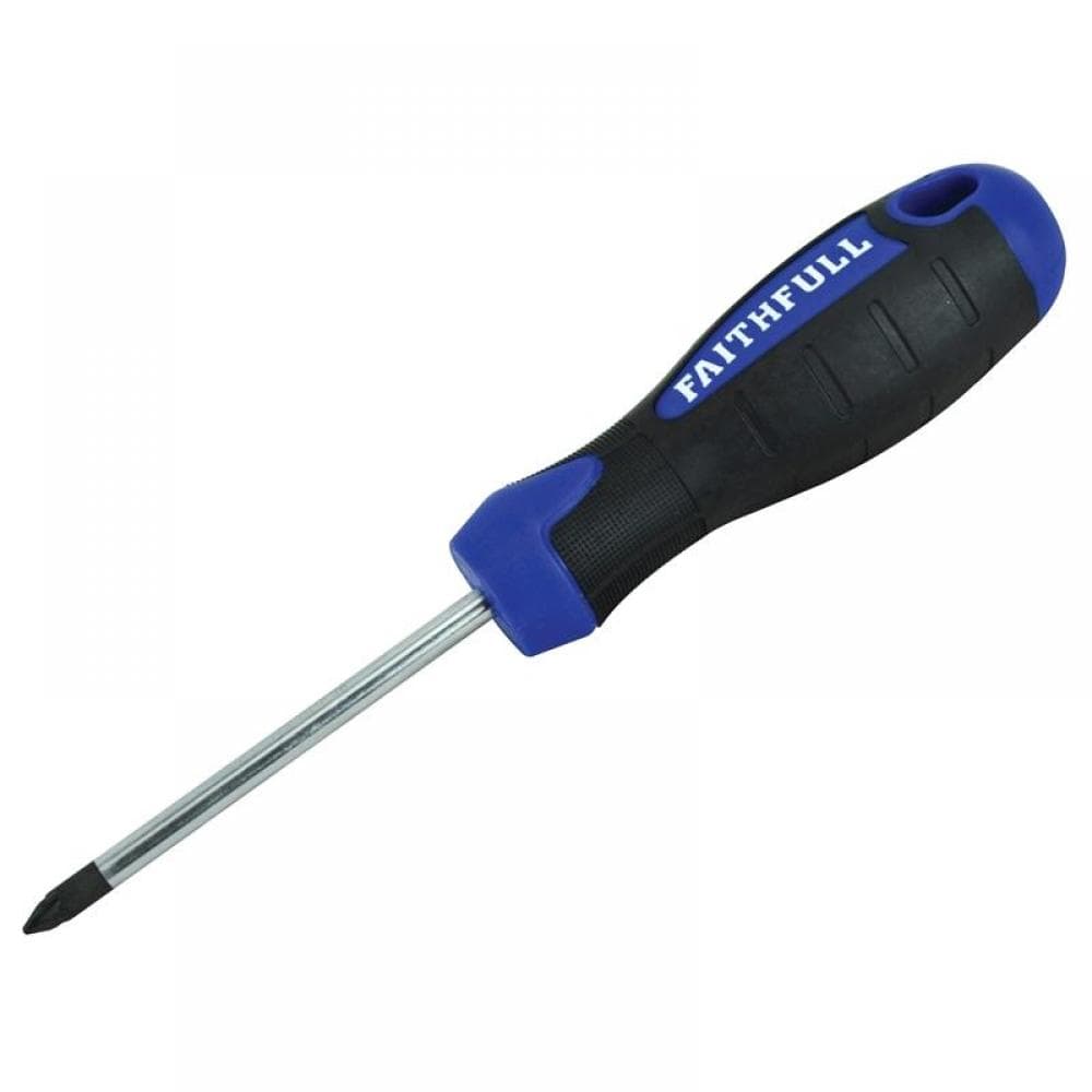 Faithfull Soft Grip Screwdriver Pozidriv Tip Pz1 X 75Mm