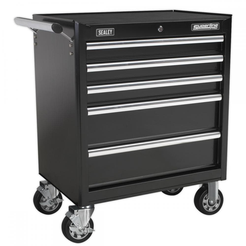 Sealey AP33459B Rollcab 5 Drawer With Ball-Bearing Slides - Black