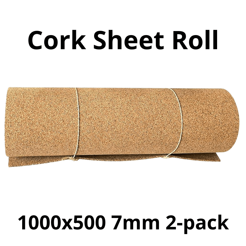 Cork Sheet Roll - 1000x500mm - 7mm - Décor and DIY - Pack of 2