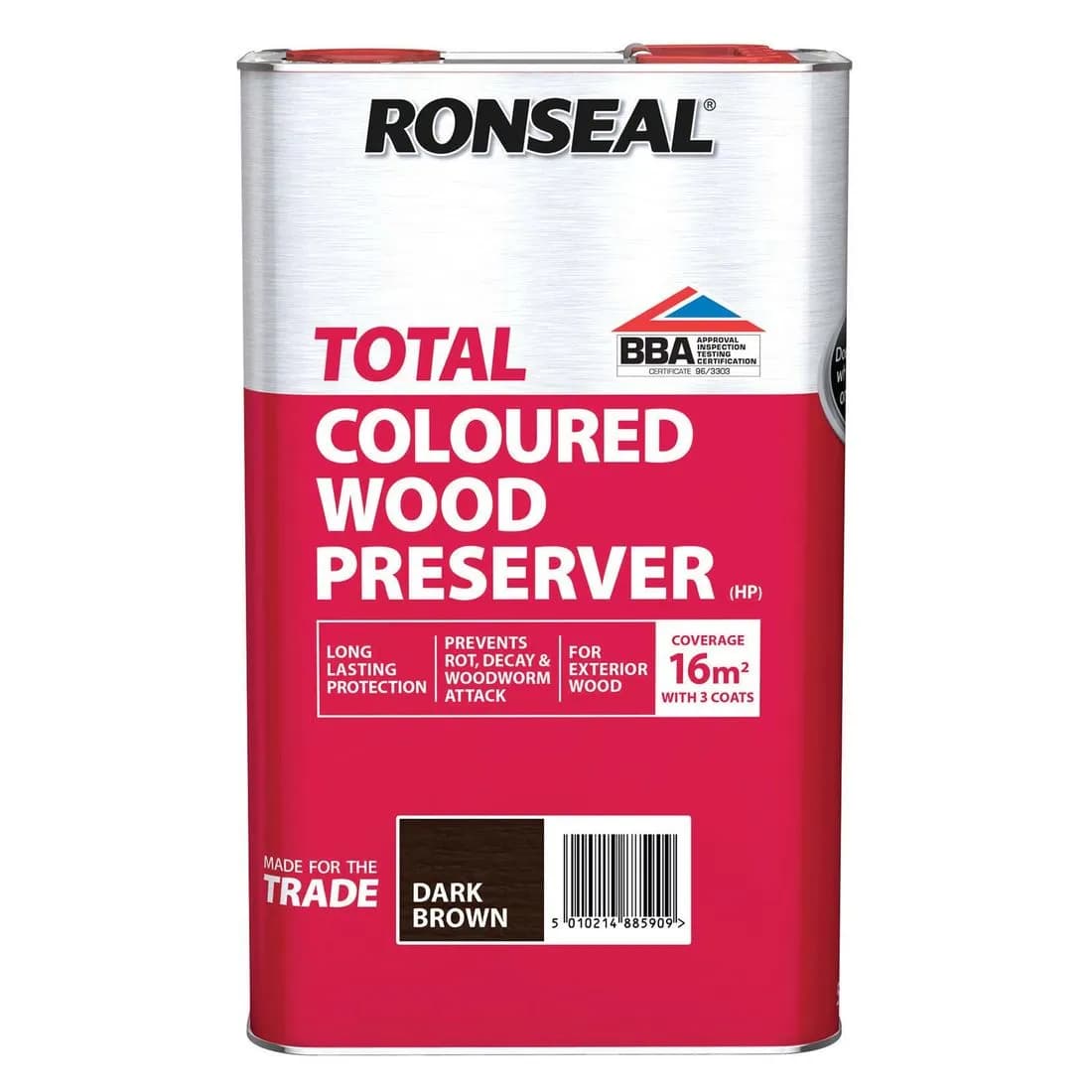 Ronseal Total Wood Preserver Dark Brown 5L
