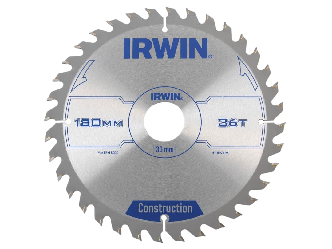 Irwin IRWIN® Construction Circular Saw Blade 180 x 30mm x 36T ATB 1897196
