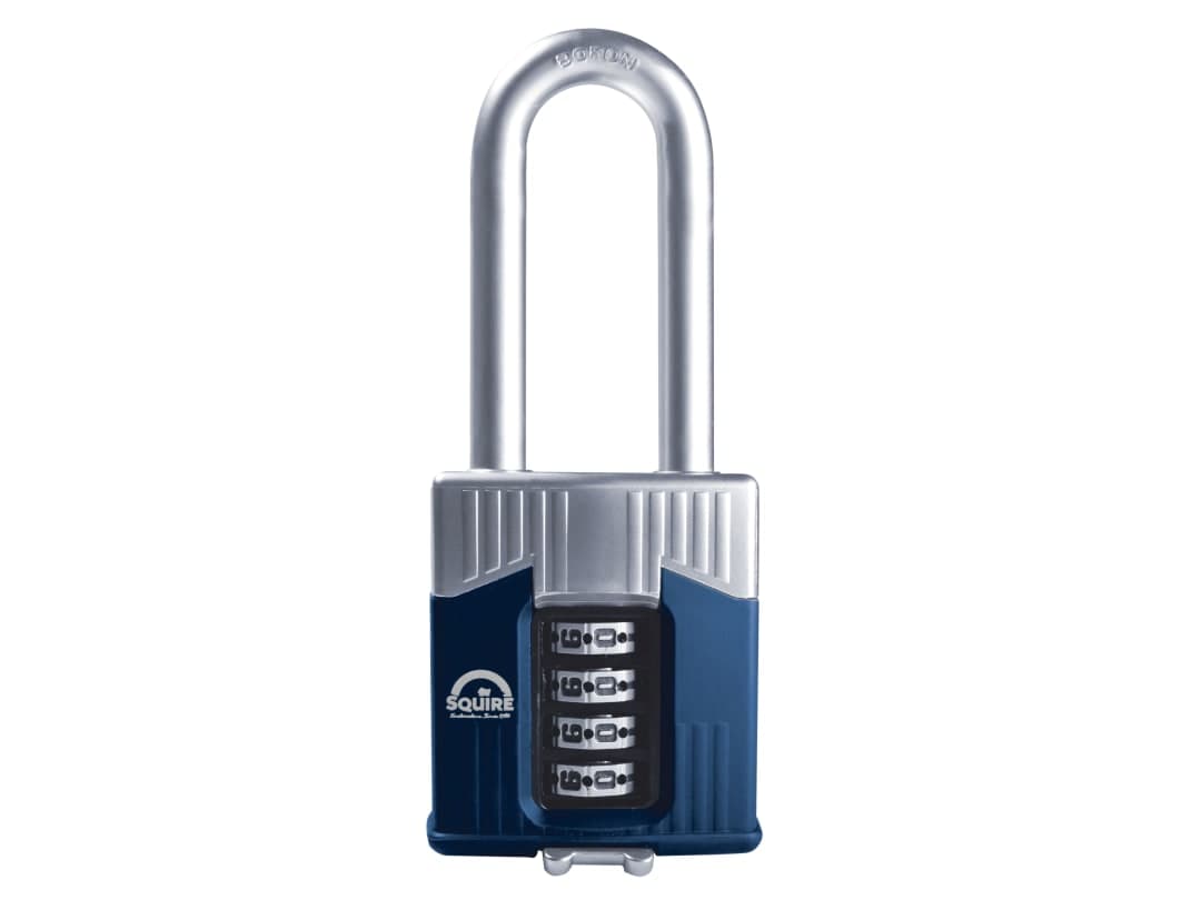 Squire Warrior High-Security Long Shackle Combination Padlock 55mm WARRIOR COMBI 55/2.5