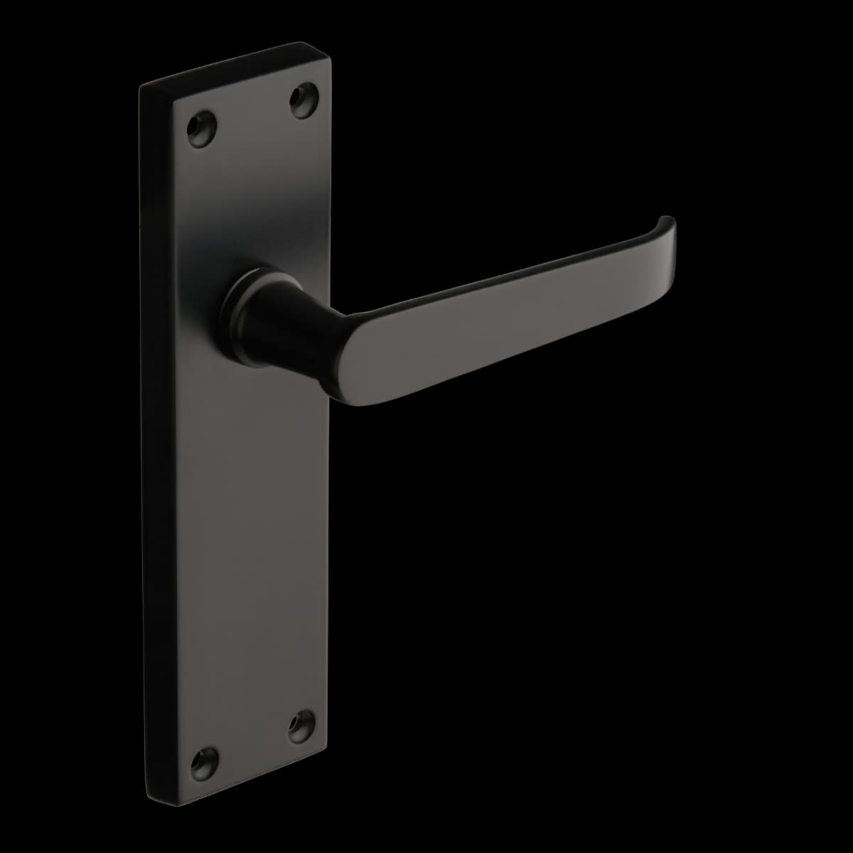 Victorian Straight Lever Door Handle - Matte Black - Internal - Designer Levers