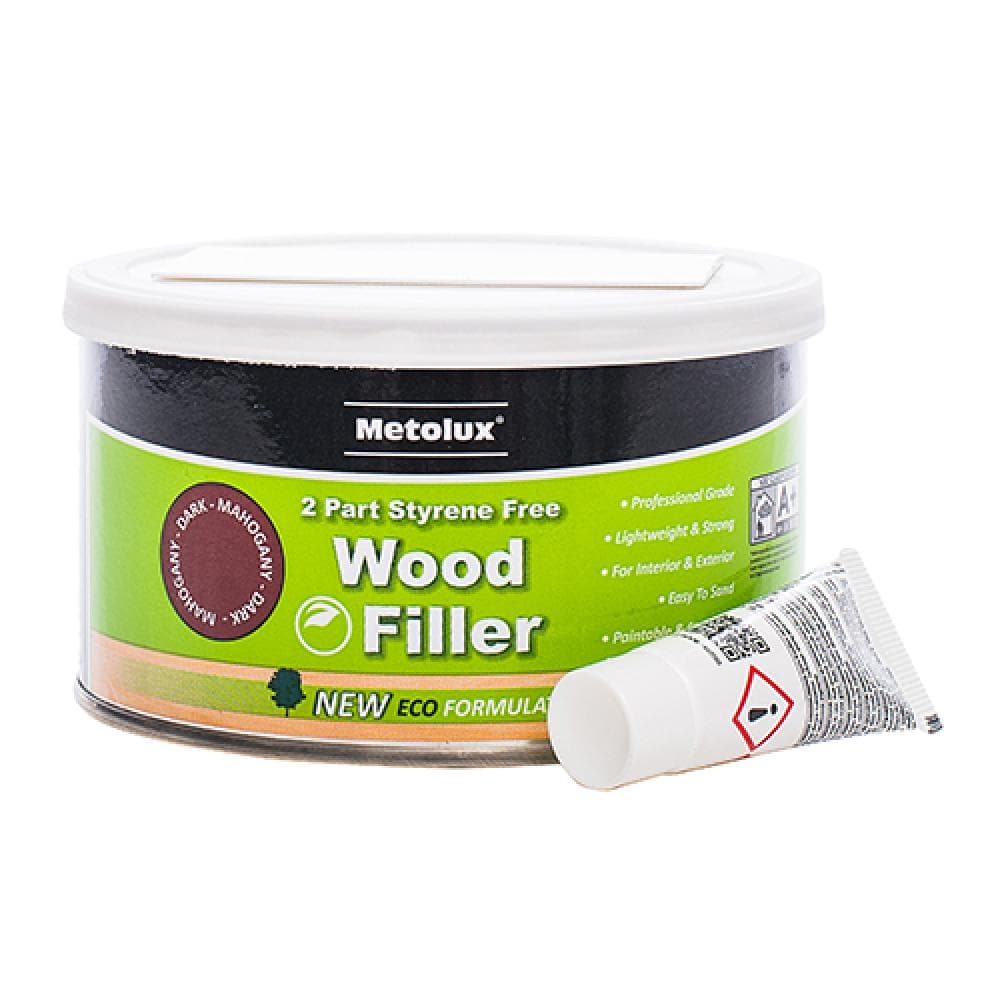 Metolux 65434 2 Part Styrene Free Wood Filler - Teak 275Ml Tin 1