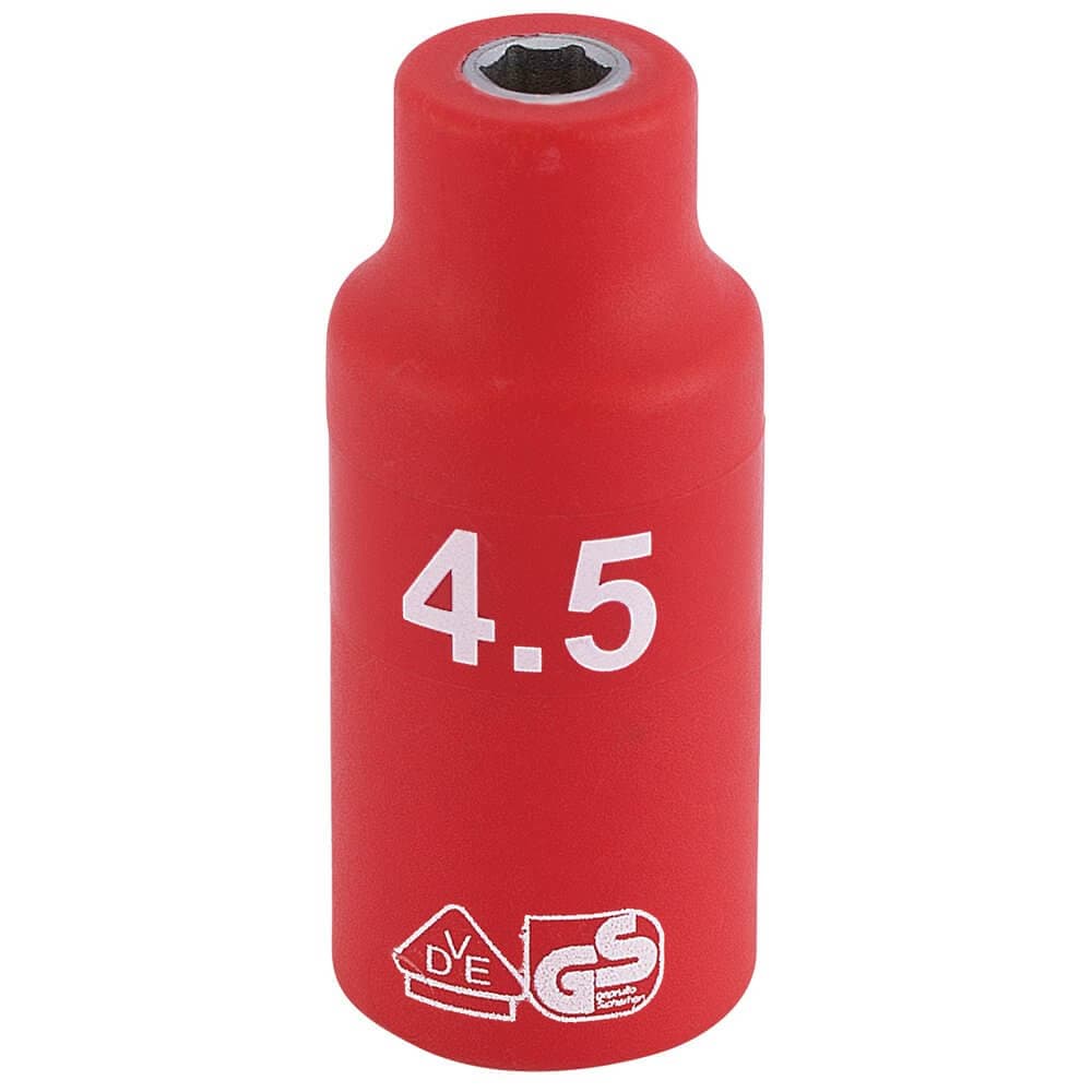Draper Expert 31156 Fully Insulated Vde Socket 1/4in Sq. Dr. 4.5Mm each
