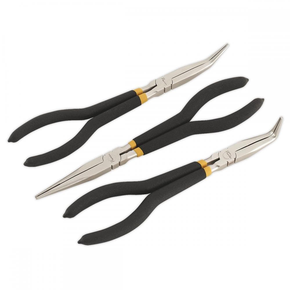 Sealey AK930 Needle Nose Pliers Set 3Pc 280Mm Ni-Fe Finish