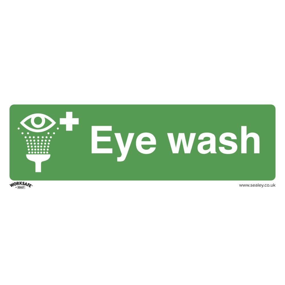 Sealey SS58V1 Safe Conditions Safety Sign - Eye Wash - Self-Adhesive Vinyl