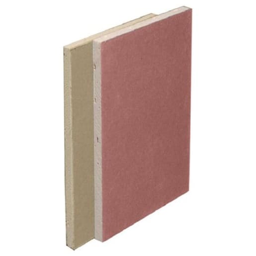 British Gypsum Brown & Pink Plasterboard Gyproc Fireline Tapered Edge, Size: 2400x1200x12.5mm