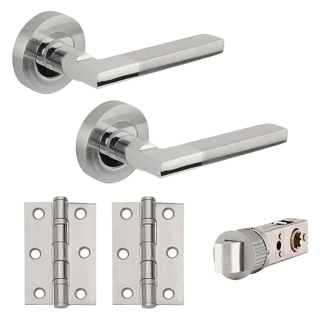 Move Smart Latch Dr Pack Cw Dual Finish Handle 3In Hinge