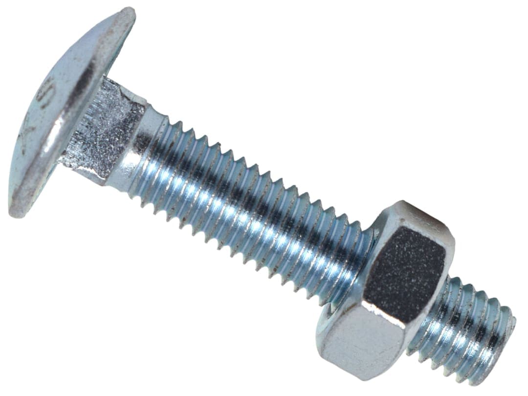 METALMATE® Cup Square Hex Bolt & Nut ZP M10 x 30mm Box 25 MEMCSX1030