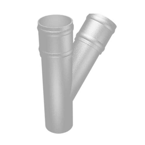 Cast Aluminium Round Downpipe Branch - 112 Degree x 76mm PPC