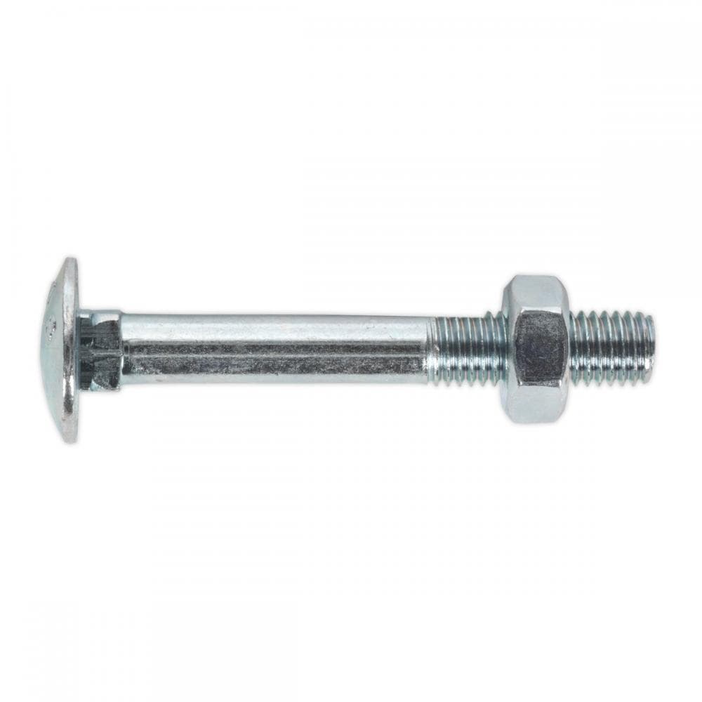 Sealey CBN1075 Coach Bolt & Nut Din 603 - M10 X 75Mm Zinc Pack Of 50