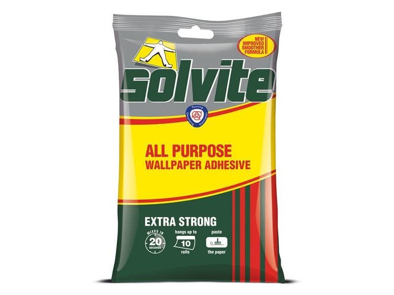 Solvite 1591161 All Purpose Extra Strong Wallpaper Paste - 10 Roll Sachet
