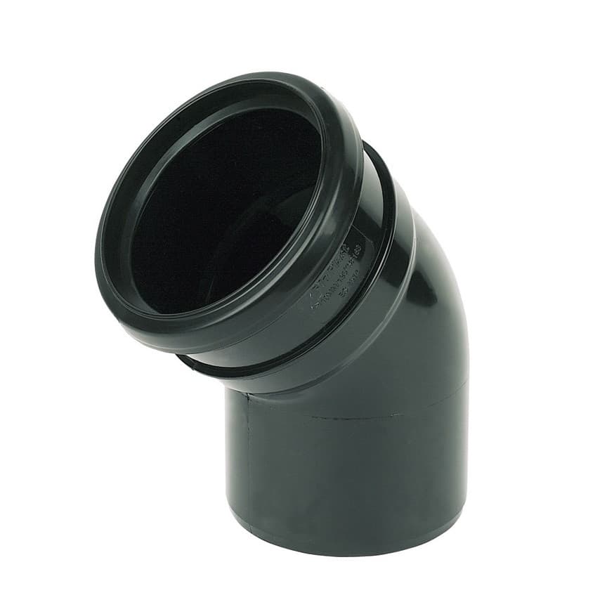 Floplast 110Mm Black 135* Bend-S&S SP163B