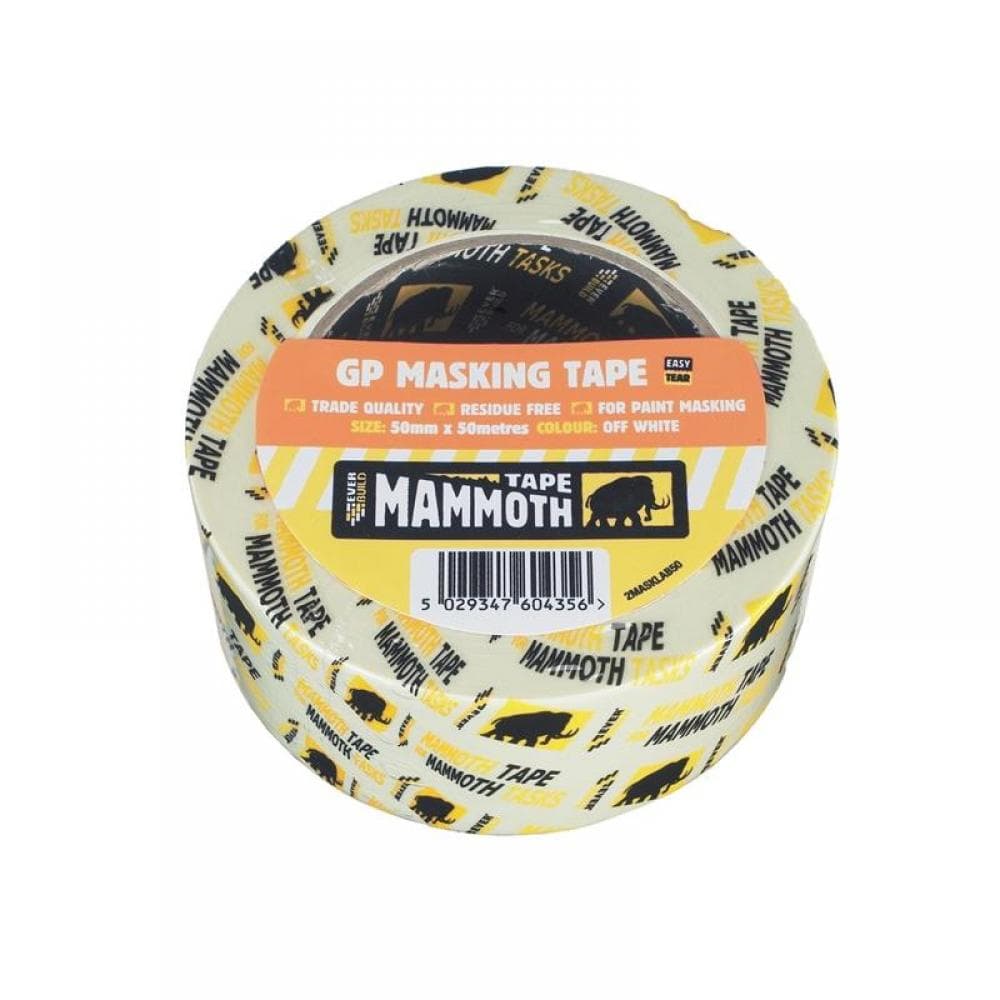 Everbuild Sika 487013 Mammoth Retail Masking Tape 50Mm X 50M