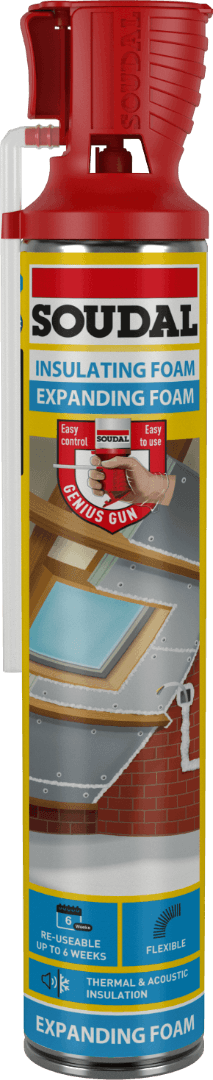 Soudal Sprayable Insulation Foam Genius Gun White 700Ml 160429