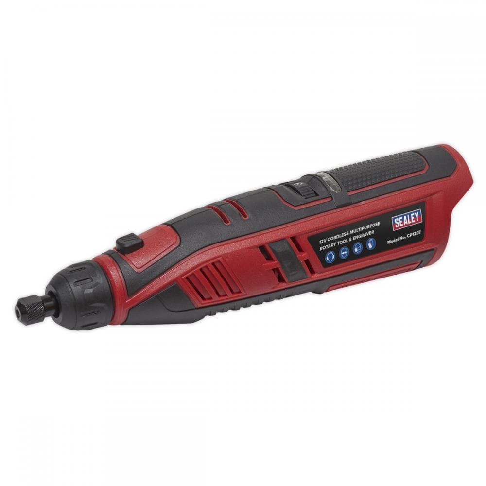 Sealey CP1207 Cordless Multipurpose Rotary Tool & Engraver Kit 49Pc 12V Sv12 Series - Body Only