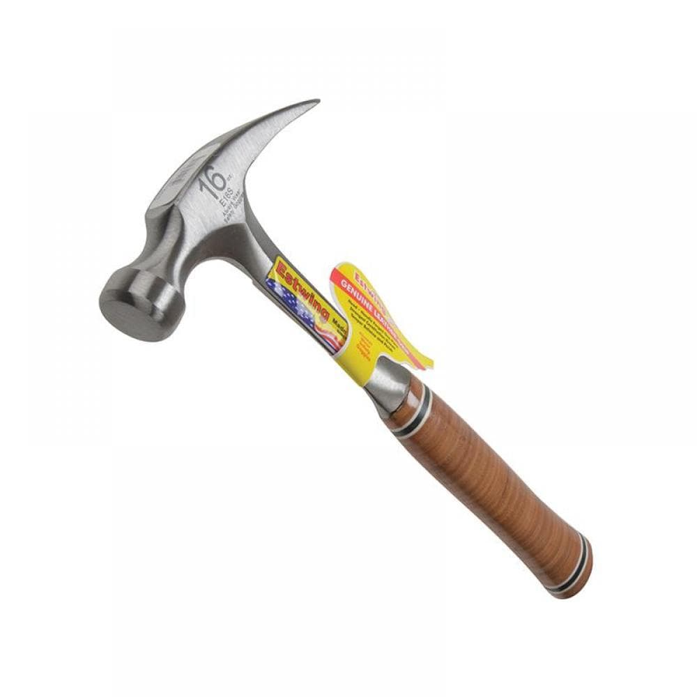 Estwing E16S E16S Straight Claw Hammer - Leather Grip 450G (16Oz)
