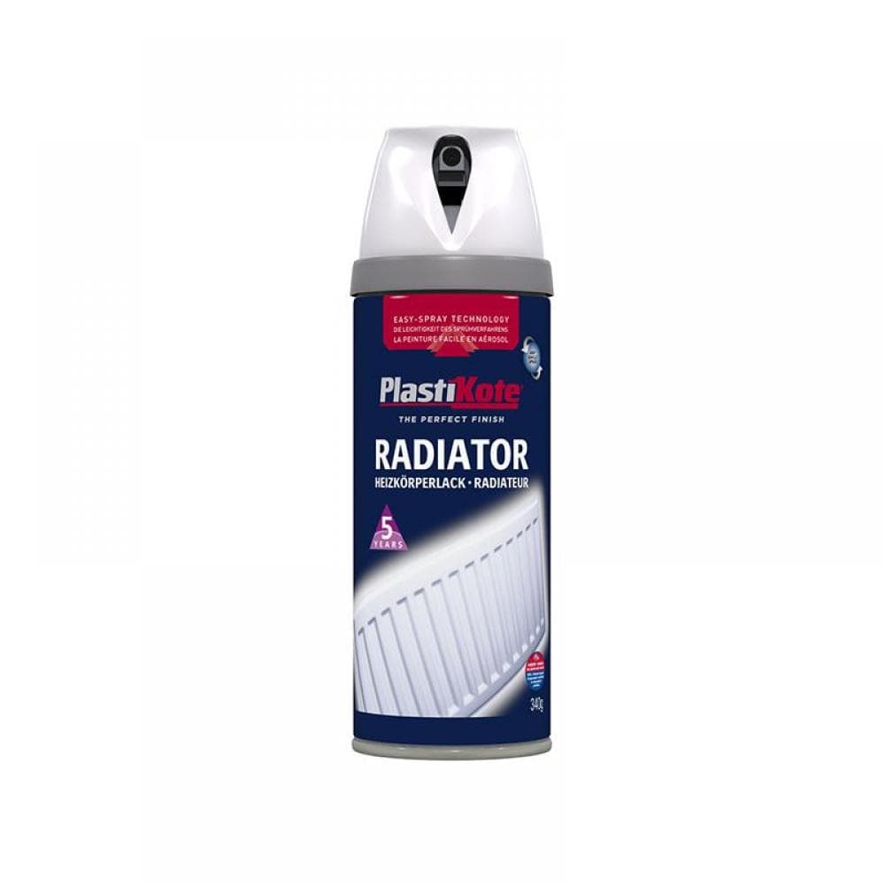Plastikote 026100 Twist & Spray Radiator Gloss White 400Ml