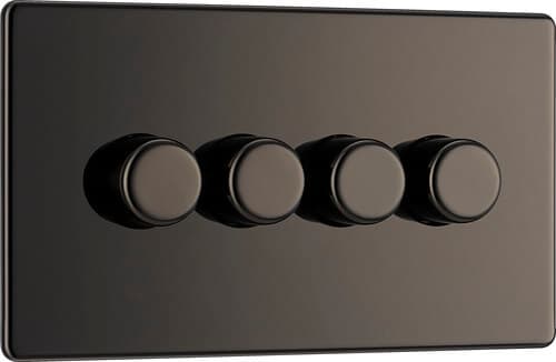 Evolve Brushed Steel (White) Triple Light Switch 20A 16Ax 2 Way PCDBS43W-01