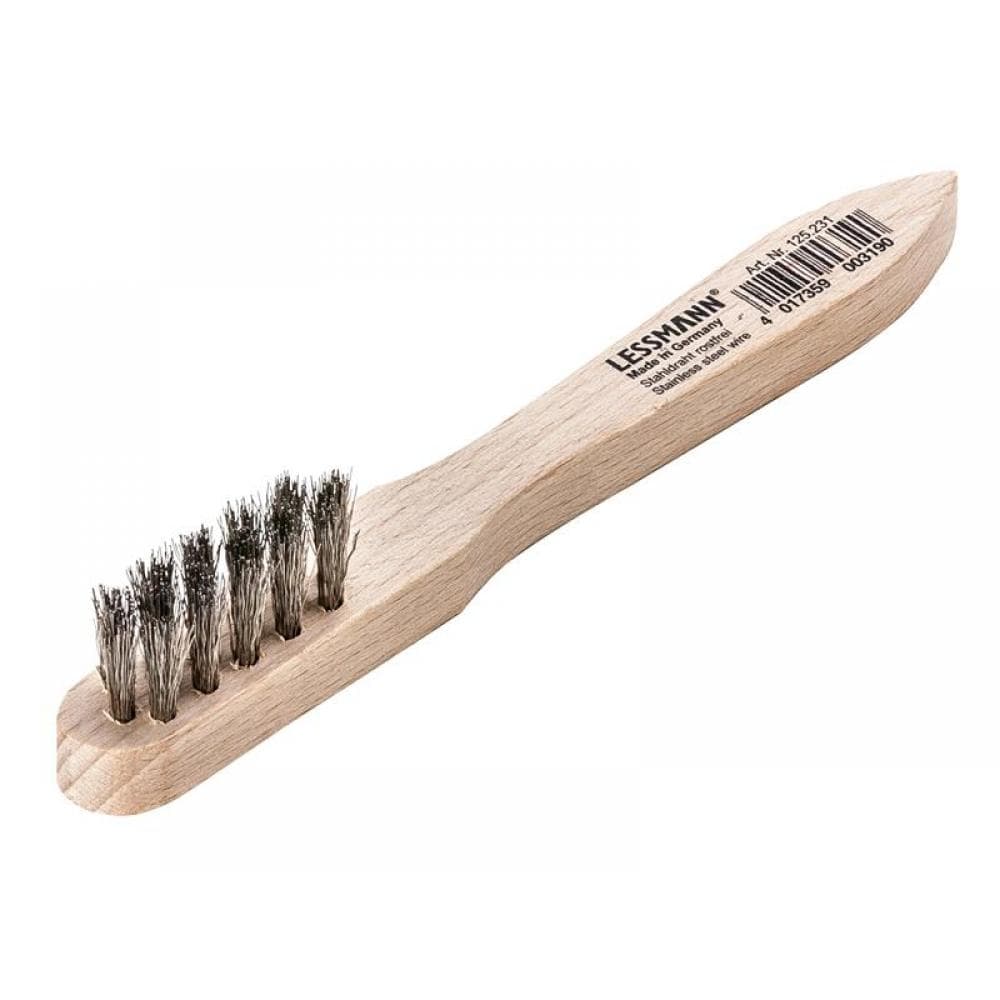 Lessmann 125.241 Spark Plug Brush 3 Row Stainless Steel Wire