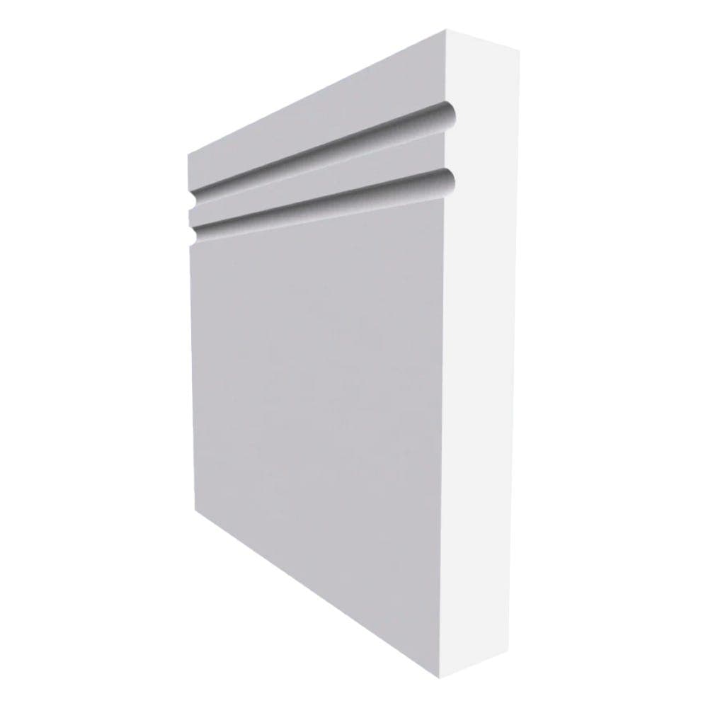 Square Edge C Grooved 2 MDF Skirting Board Unprimed 4200mm x 95mm x 18mm