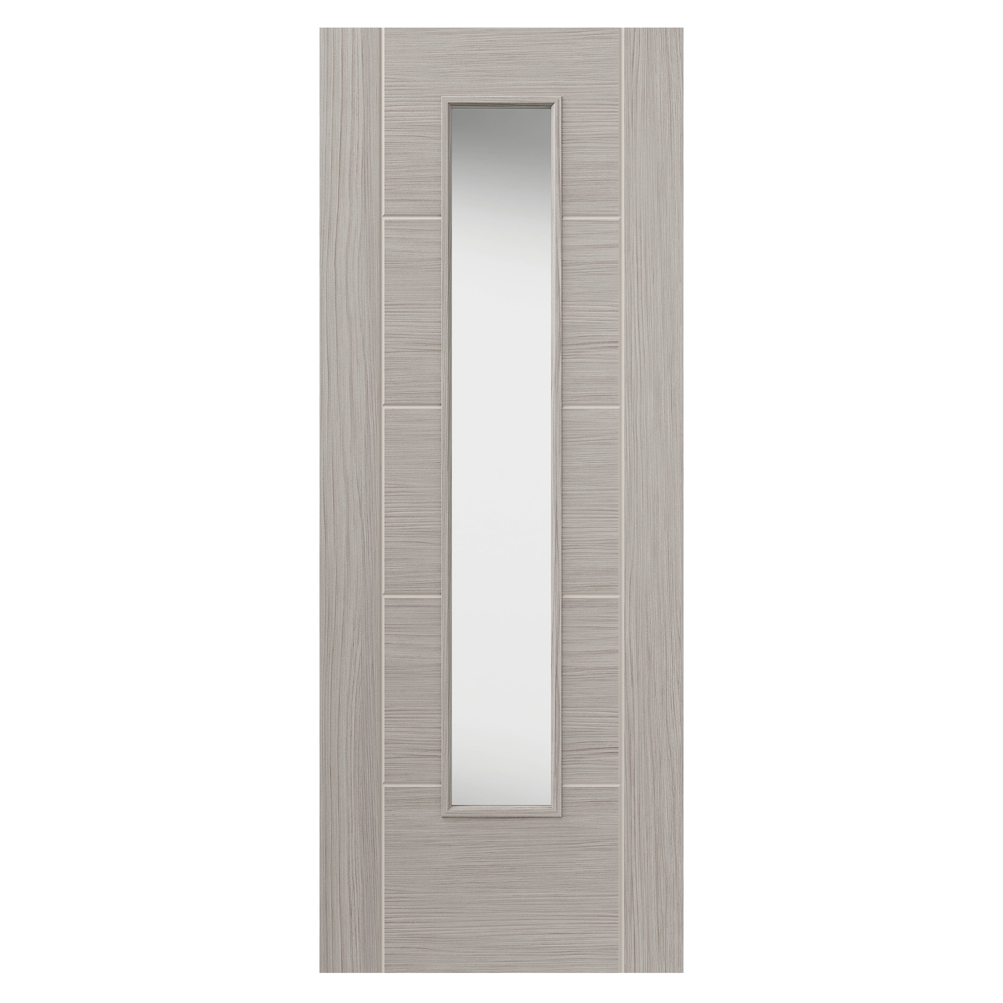 JB Kind Grey Lava Internal Laminate Prefinished Glazed Door, Size: 1981x838x35mm