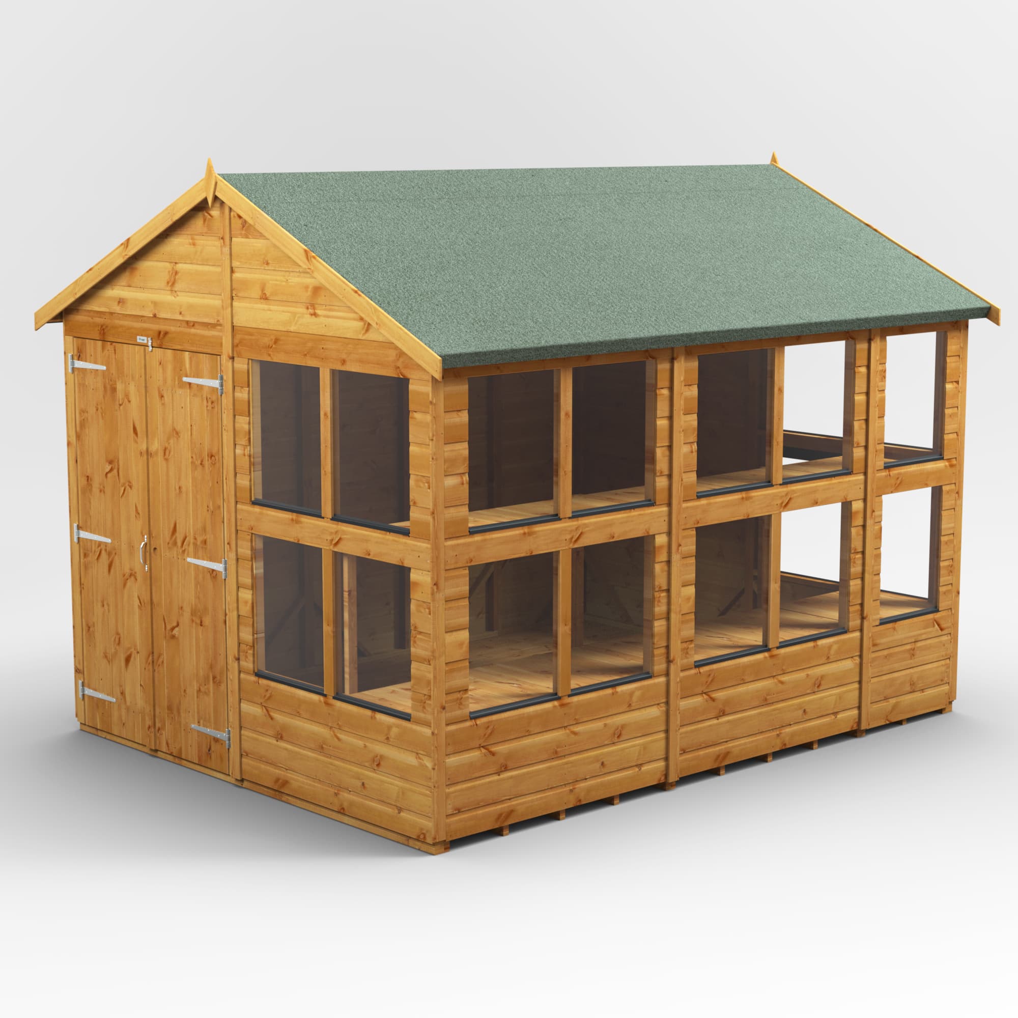 Powersheds 10 x 8 Power Apex Double Door Potting Shed