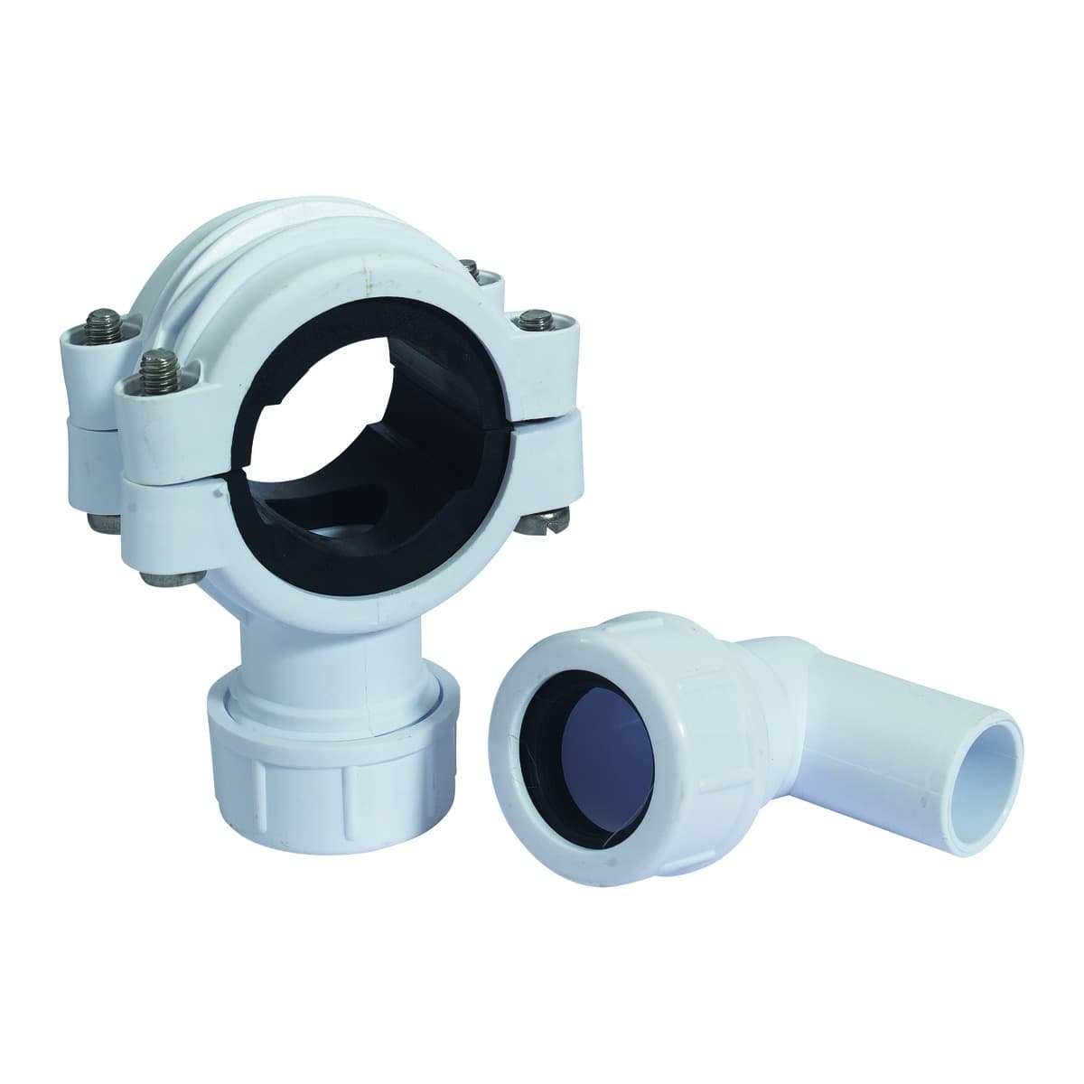 McAlpine CLAMP1WH White Pipe Clamp Connector
