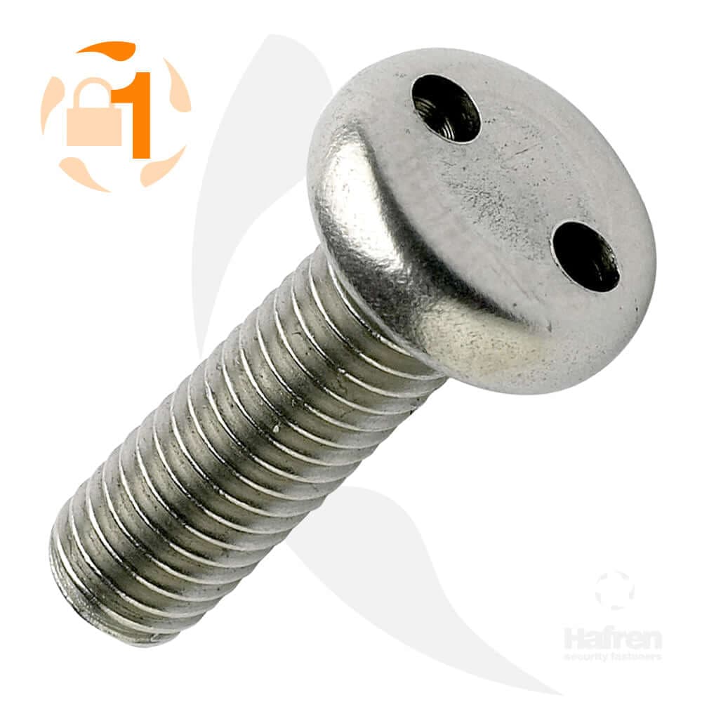 Pan Head A2 Stainless Steel 2-Hole Machine Screw